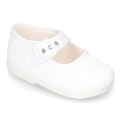 Mercedita bebés lona topitos suela SUPER FLEXIBLE.