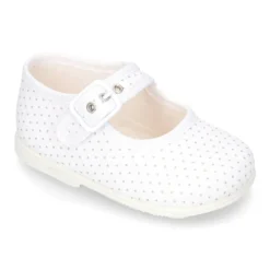 Mercedita bebés lona topitos suela SUPER FLEXIBLE.