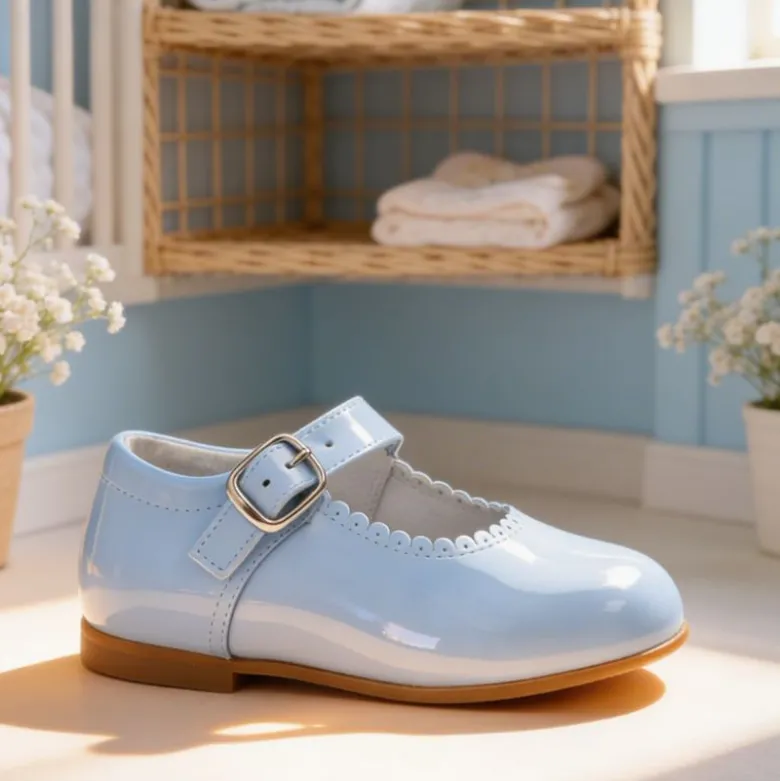 Mercedita de piel charol niña con hebilla – Colección ceremonia