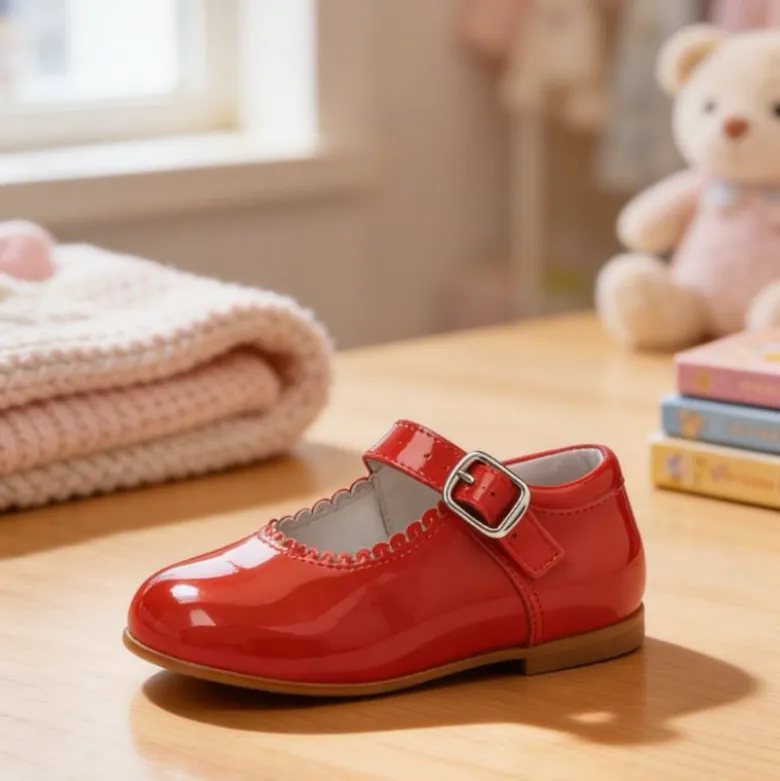 Mercedita de piel charol niña con hebilla – Colección ceremonia