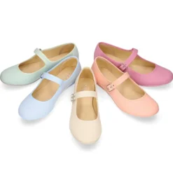 Mercedita mujer en lona piqué algodón con hebilla.