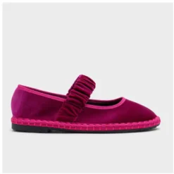 Mercedita mujer en terciopelo fucsia con elástico