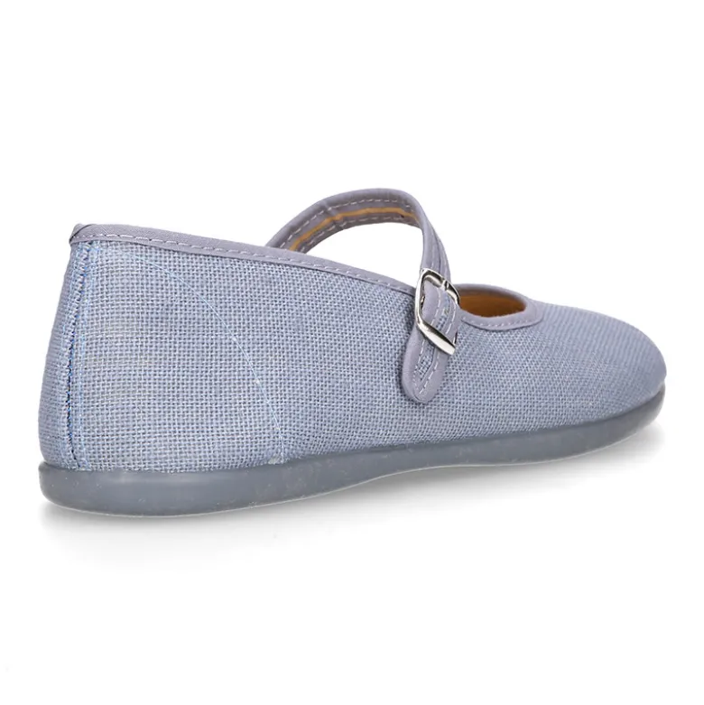 Mercedita mujer estilizada en lino con hebilla.