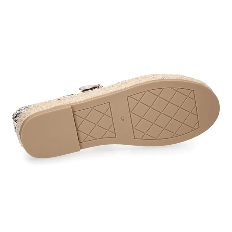 Mercedita mujer tipo alpargata con diseño SNAKE
