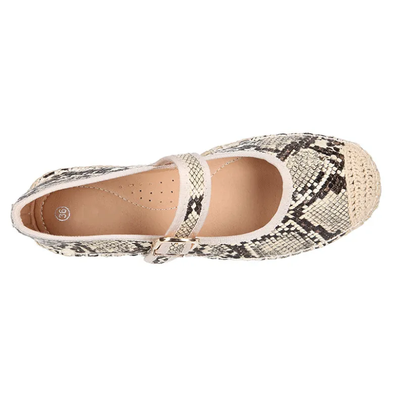 Mercedita mujer tipo alpargata con diseño SNAKE