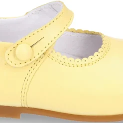 Mercedita niña clásica con botón en piel napa en colores de MODA.