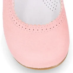 Mercedita niña clásica con botón en piel ante en colores de MODA.