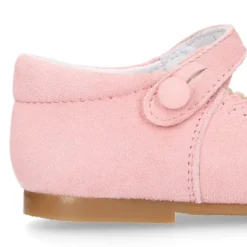 Mercedita niña clásica con botón en piel ante en colores de MODA.