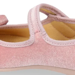 Mercedita niña con cierre adherente y diseño con LAZO en terciopelo con brillos.