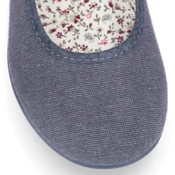 Mercedita Niña con hebilla en lona algodón con forro FLORES.