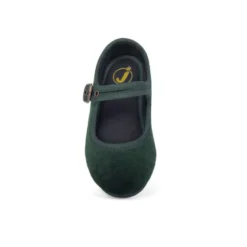 Mercedita niña con hebilla en TERCIOPELO VERDE