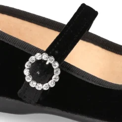 Mercedita niña con hebilla tipo DIAMANTES en Terciopelo.