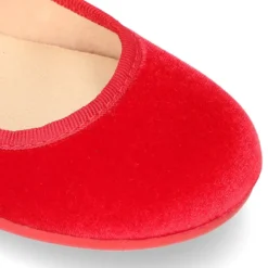 Mercedita niña con hebilla tipo DIAMANTES en Terciopelo ROJO.