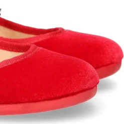 Mercedita niña con hebilla tipo DIAMANTES en Terciopelo ROJO.