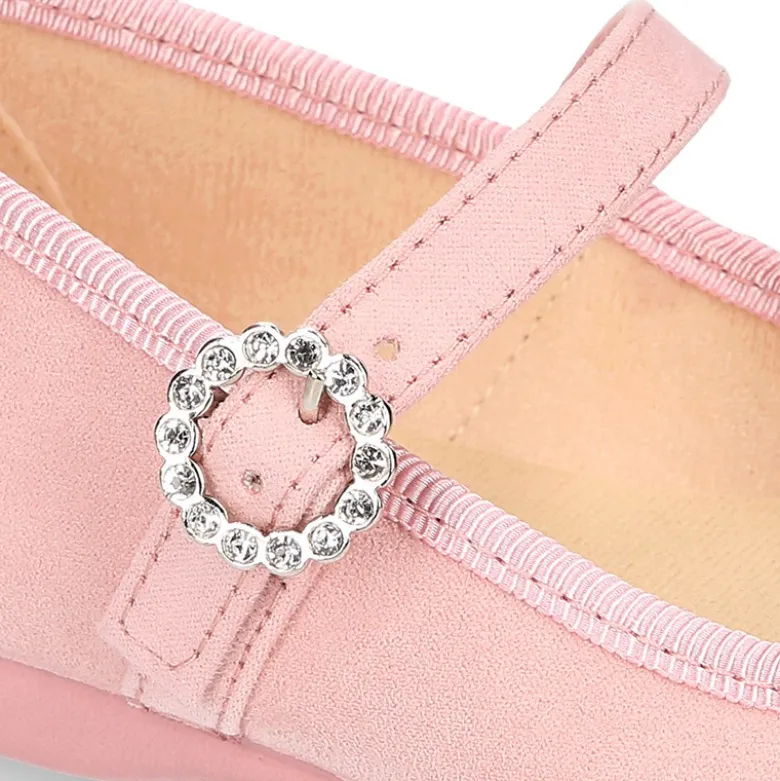 Mercedita niña con hebilla tipo DIAMANTES en Serratex.