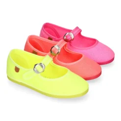 Mercedita niña con hebilla tipo japonesa en COLORES FLUOR.