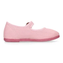 Mercedita niña con hebilla tipo japonesa en PIQUÉ ROSA PALO
