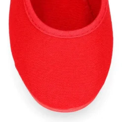 Mercedita niña con hebilla tipo japonesa en PIQUÉ ROJO.