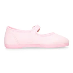 Mercedita niña con hebilla tipo japonesa en PIQUÉ ROSA.