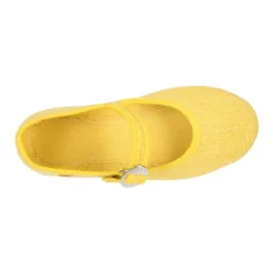 Mercedita niña con hebilla tipo japonesa en LINO AMARILLO.