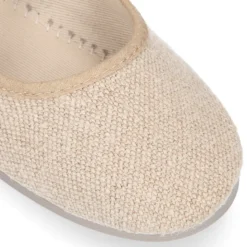 Mercedita niña con hebilla tipo japonesa en LINO NATURAL.