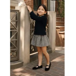 Mercedita niña con hebilla tipo japonesa en TERCIOPELO NEGRO