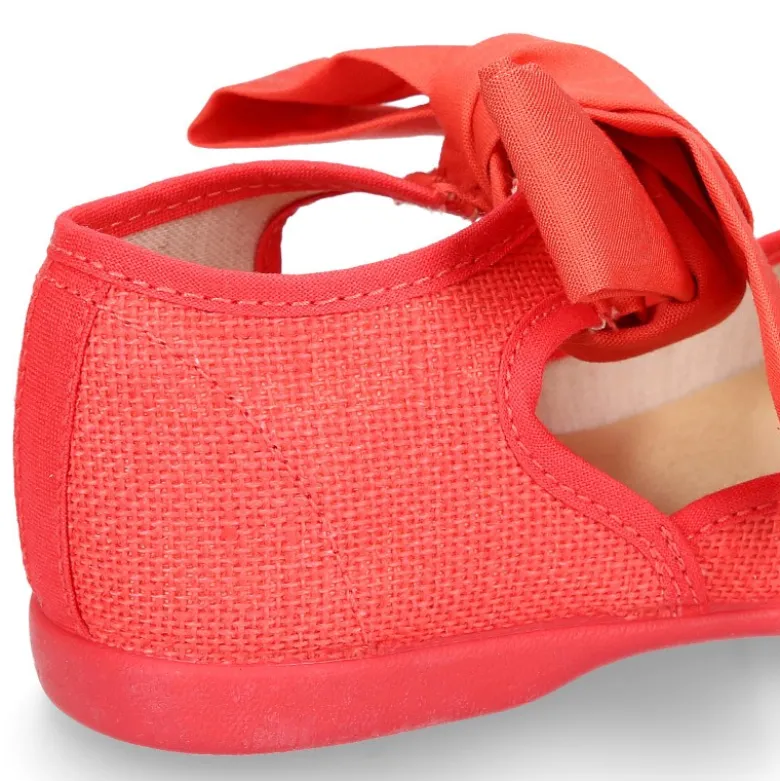 Mercedita niña con LAZO al tobillo en LINO y en colores de moda.