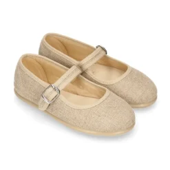 Mercedita niña estilizada en LINO NATURAL.