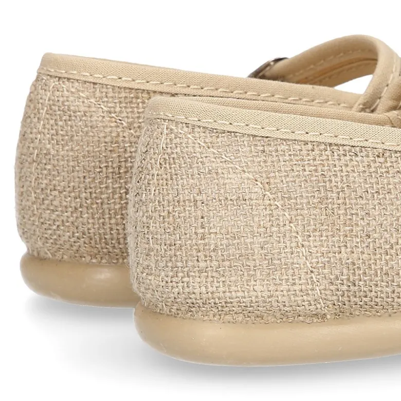 Mercedita niña estilizada en LINO NATURAL.