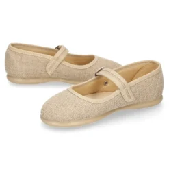 Mercedita niña estilizada en LINO NATURAL.