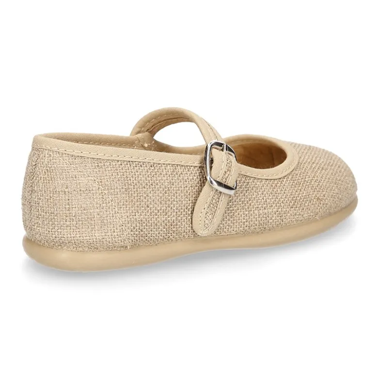 Mercedita niña estilizada en LINO NATURAL.