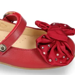 Mercedita niña tipo LUXURY COLLECTION con lazo con cristales en piel.