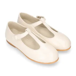 Mercedita niña tipo PEPITO en piel NAPA PORCELANA.