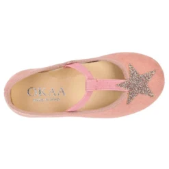 Merceditas en forma de T con elástico y ESTRELLAS en Serratex.