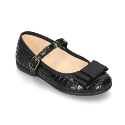 Merceditas hebilla lazo zapatero efecto COCO NEGRO.
