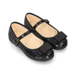 Merceditas hebilla lazo zapatero efecto COCO NEGRO.