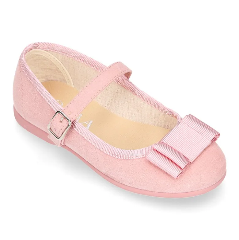 Merceditas hebilla lazo zapatero colores pasteles en Serratex.