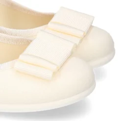 Merceditas hebilla lazo zapatero en lona efecto SEDA.