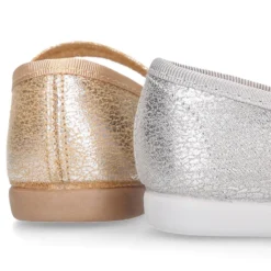 Merceditas niña hebilla lazo zapatero en Serratex METALIZADO.