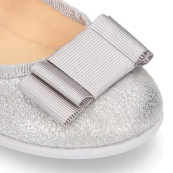 Merceditas niña hebilla lazo zapatero en Serratex METALIZADO.