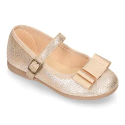 Merceditas niña hebilla lazo zapatero en Serratex METALIZADO.