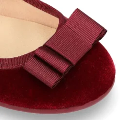 Merceditas OKAA niña con hebilla y lazo zapatero en TERCIOPELO.