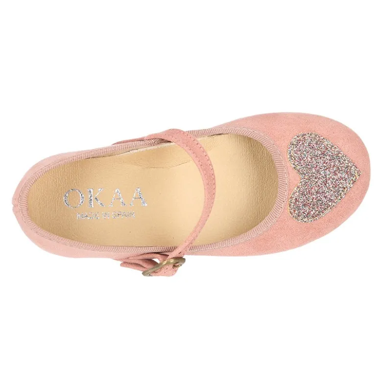 Merceditas OKAA niña en Serratex con CORAZÓN BRILLANTE.