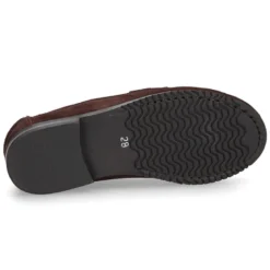 Mocasin clásico niños mayores antifaz suela gruesa en piel serraje.