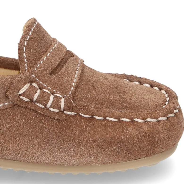 Mocasín Antifaz Peques piso conductor en serraje.