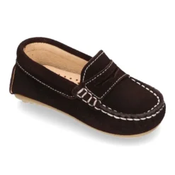 Mocasín Antifaz Peques piso conductor en serraje.