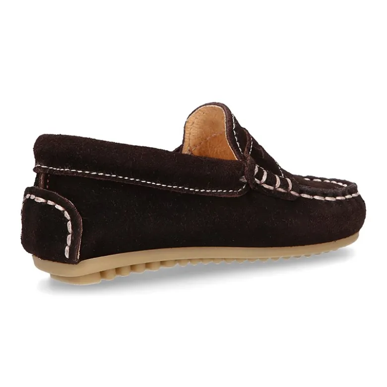 Mocasín Antifaz Peques piso conductor en serraje.