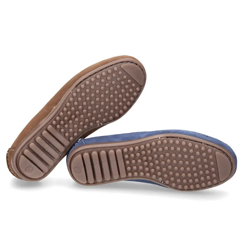 Mocasín BORLAS mayores piso conductor en piel serraje.