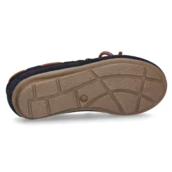 Mocasín Clásico lazos en cuero piel serraje.