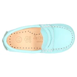 Mocasín con antifaz en piel EXTRA SUAVE y colores pasteles para peques.